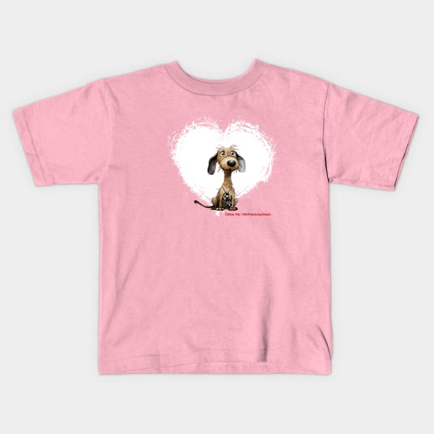 Love Is A Battlefield Dachshund Lived To Tell Kids T-Shirt by Long-N-Short-Shop
